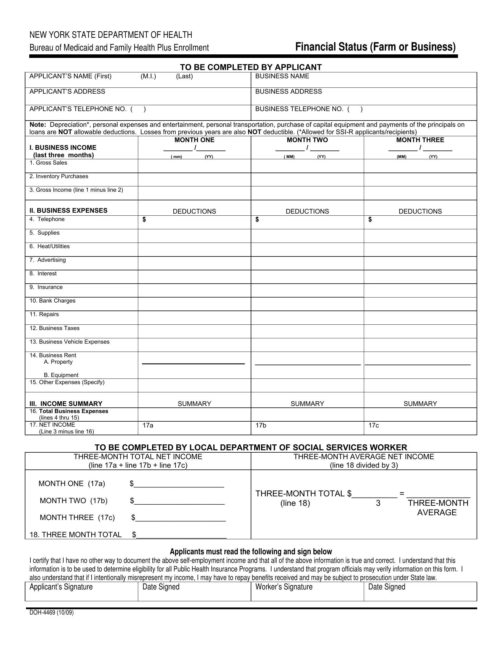 Doh 4469 Form Fill Out Printable PDF Forms Online