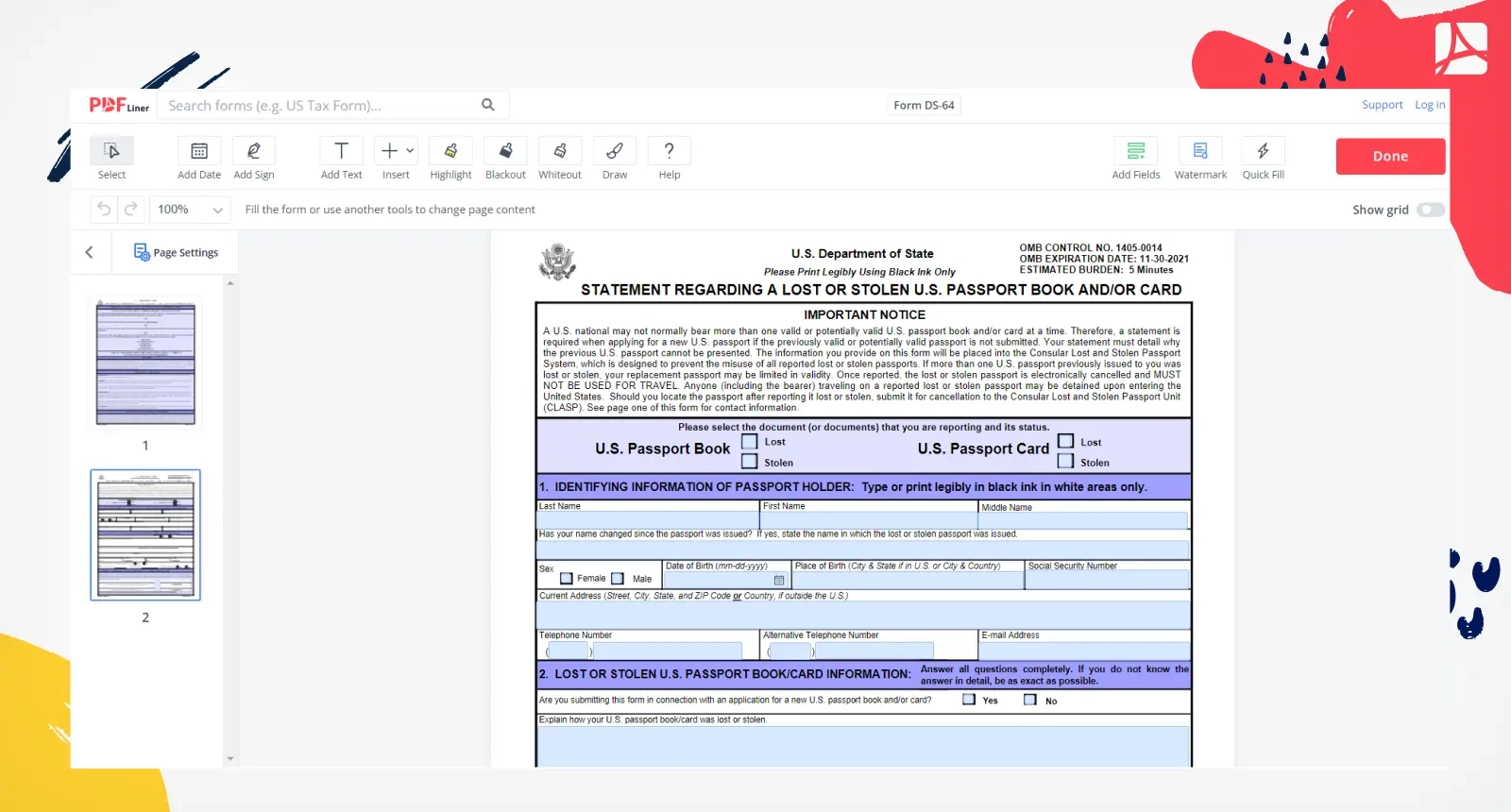 Ds 64 Form