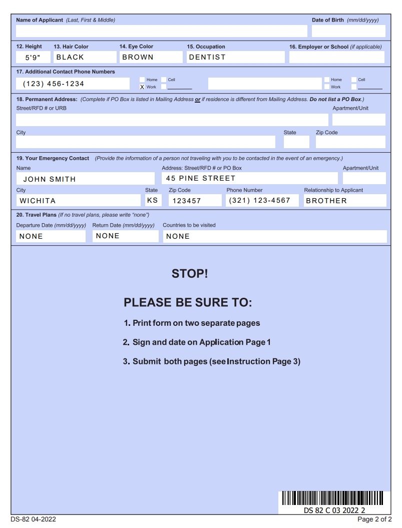 passport application printable form