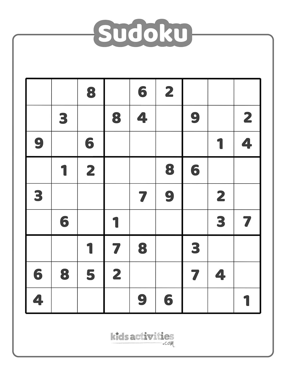 Easy And Hard Sudoku Printables Kids Activities Blog