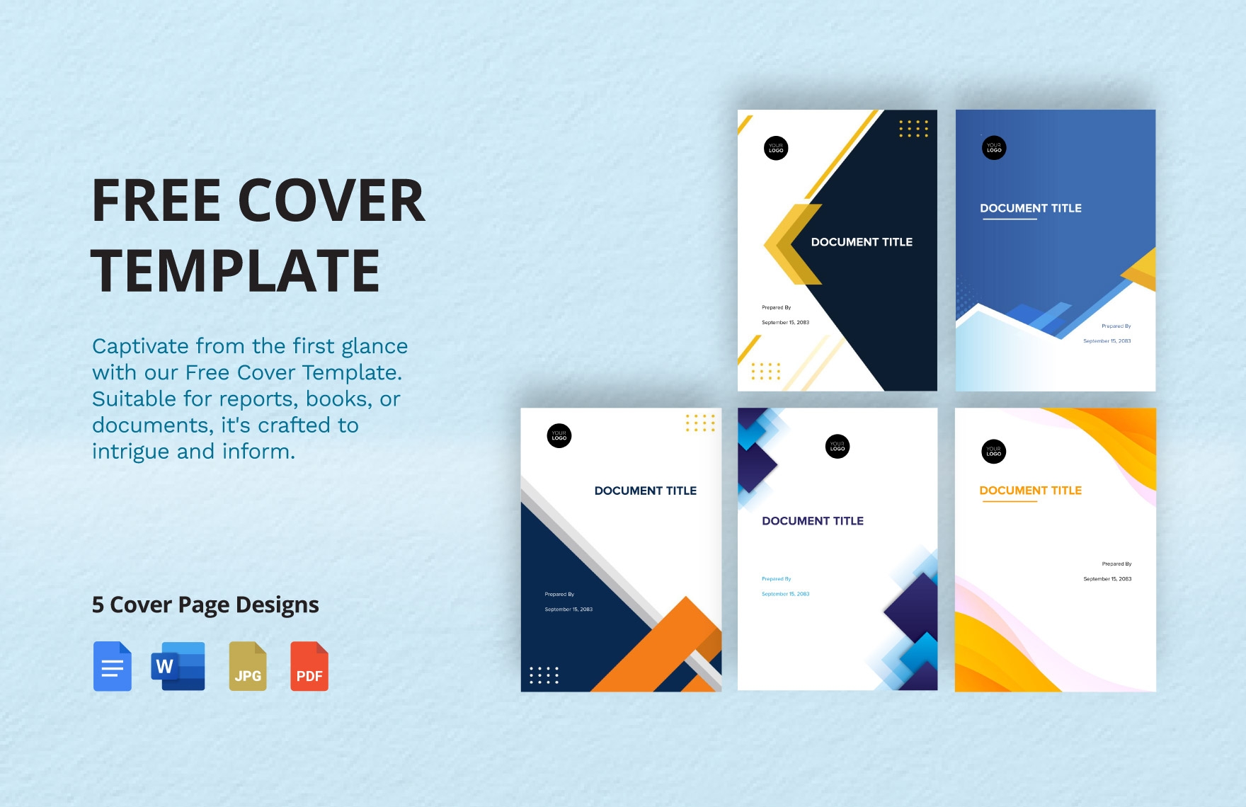 Editable Cover Page Templates In Google Docs To Download