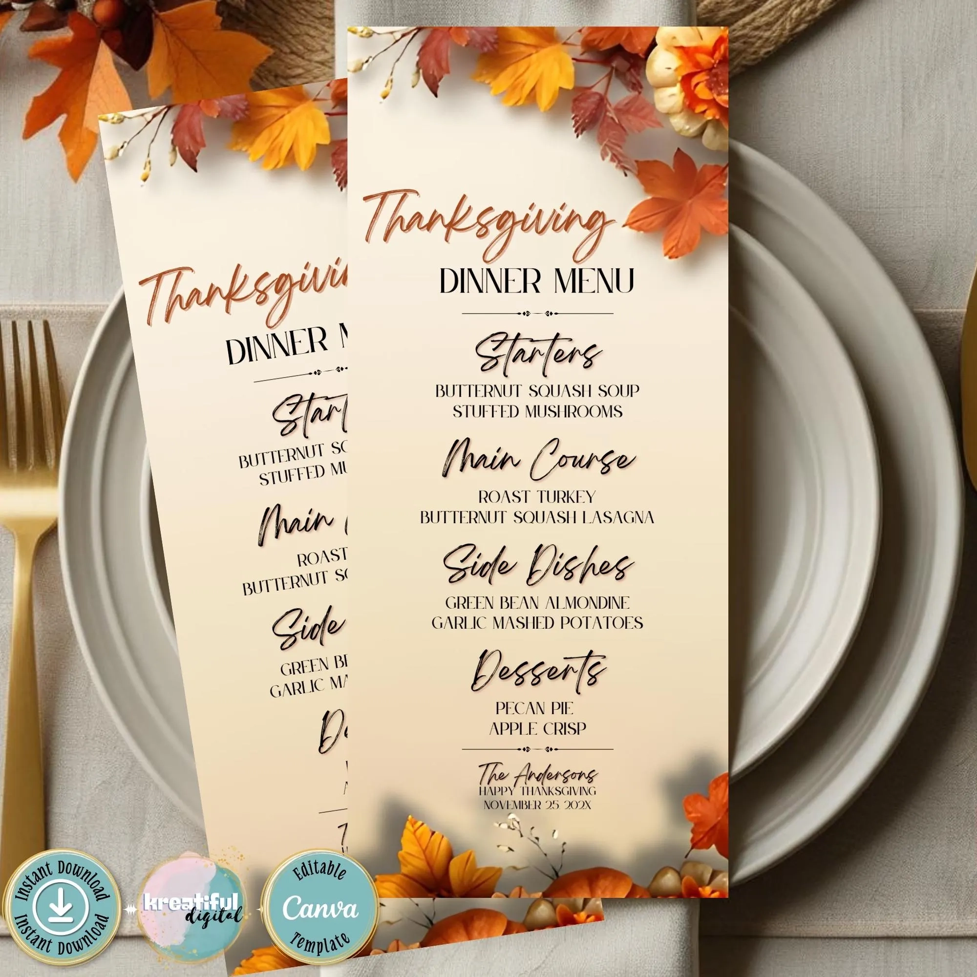 Editable Thanksgiving Dinner Menu Printable Thanksgiving Thanksgiving Menu Template Thanksgiving Menu Editable Fall Dinner Menu Template Etsy Israel