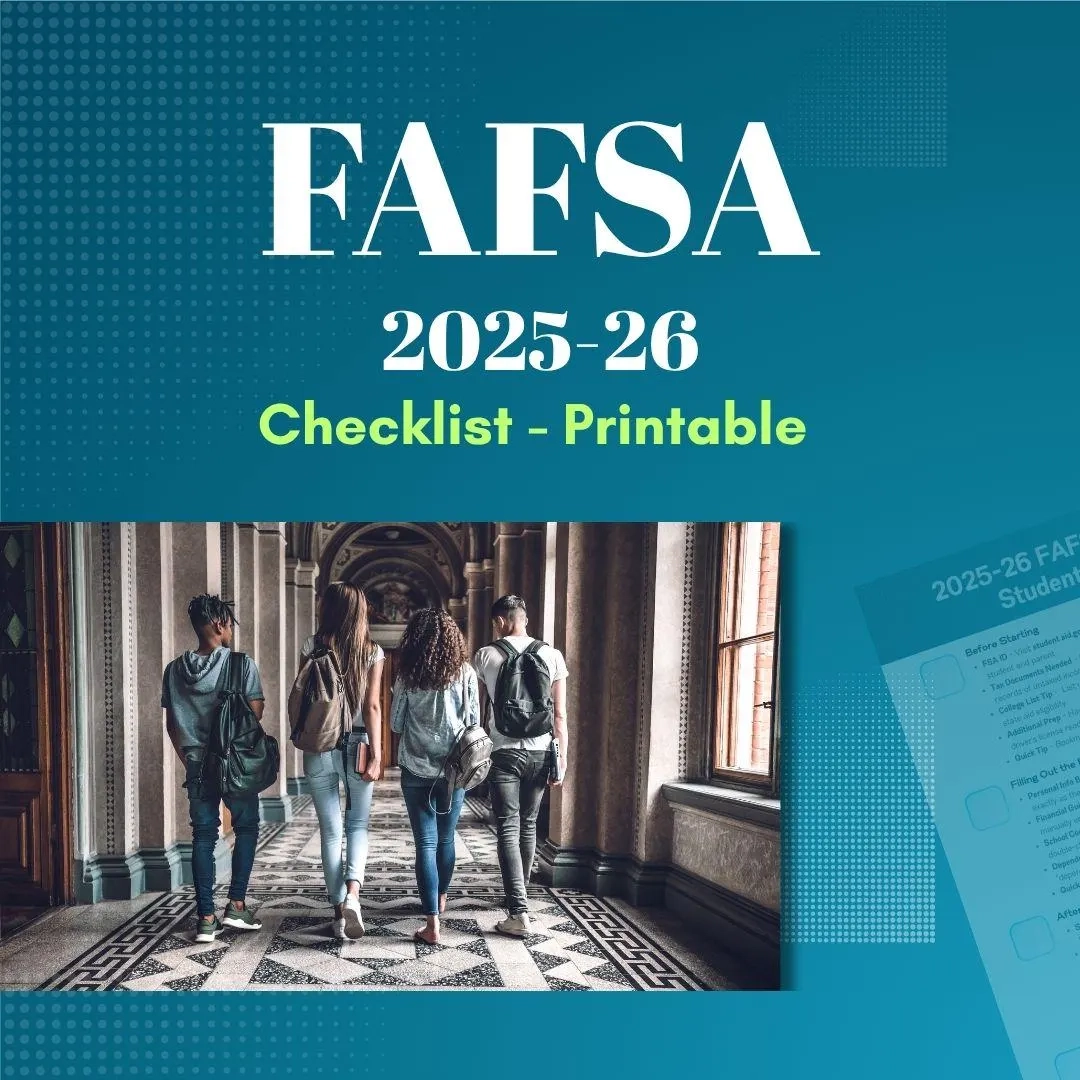 FAFSA 2025 26 Checklist Printable College Financial Aid Guide Student Parent Planner Etsy