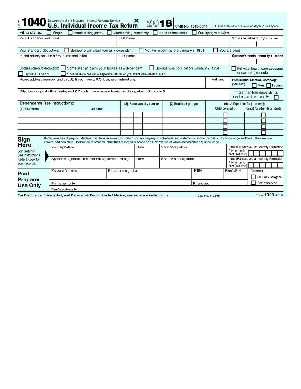 File IRS Form 1040 2018 pdf Wikimedia Commons