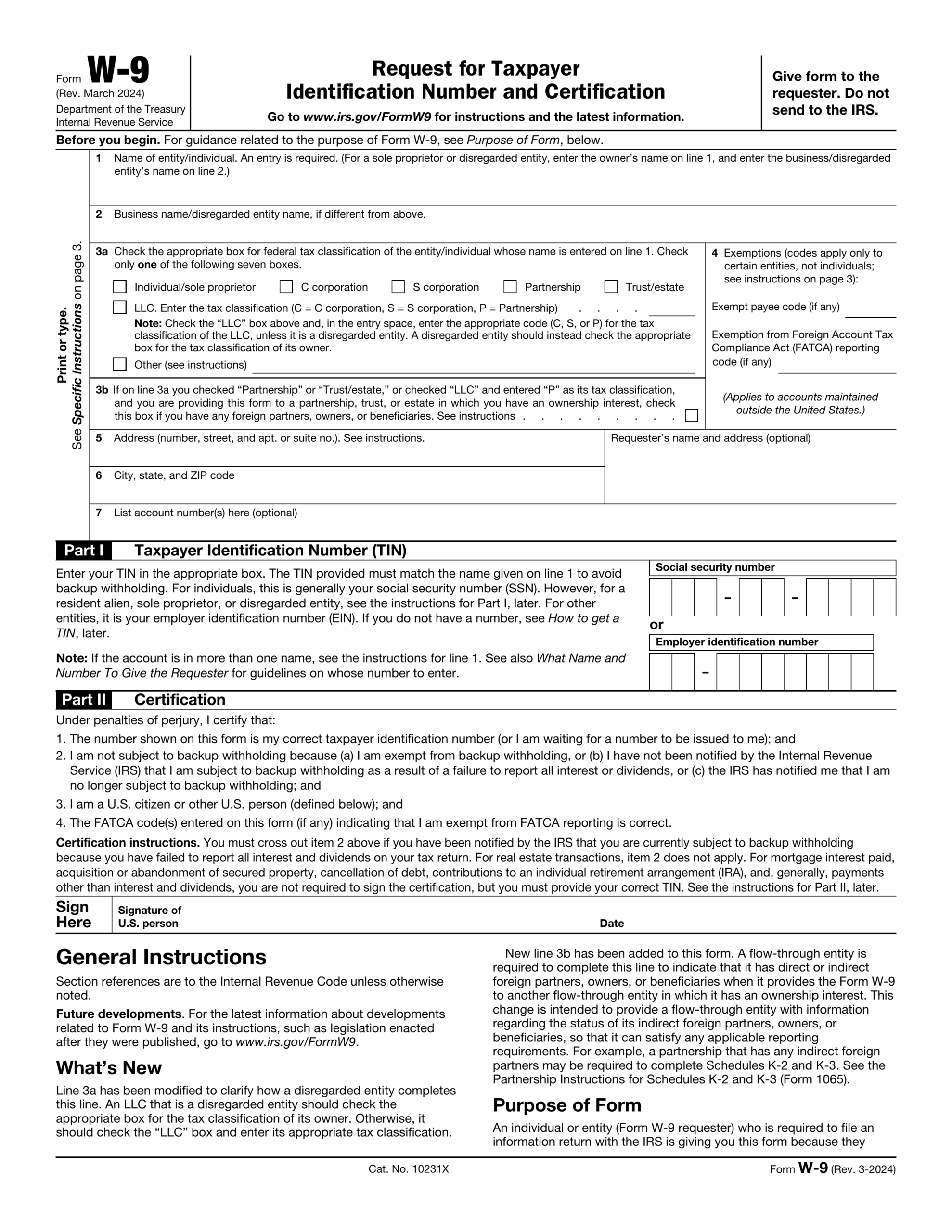 Fillable Form W 9 2025 2026 Fill Out W 9 Online Download