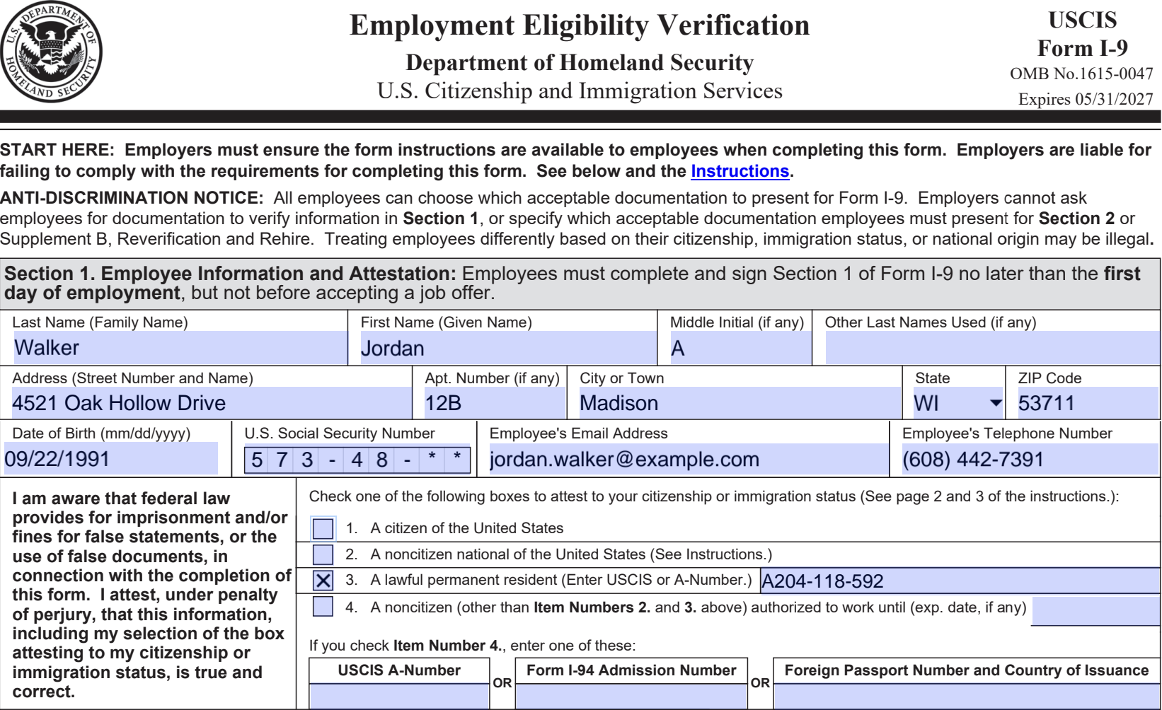 2025 i-9 form printable