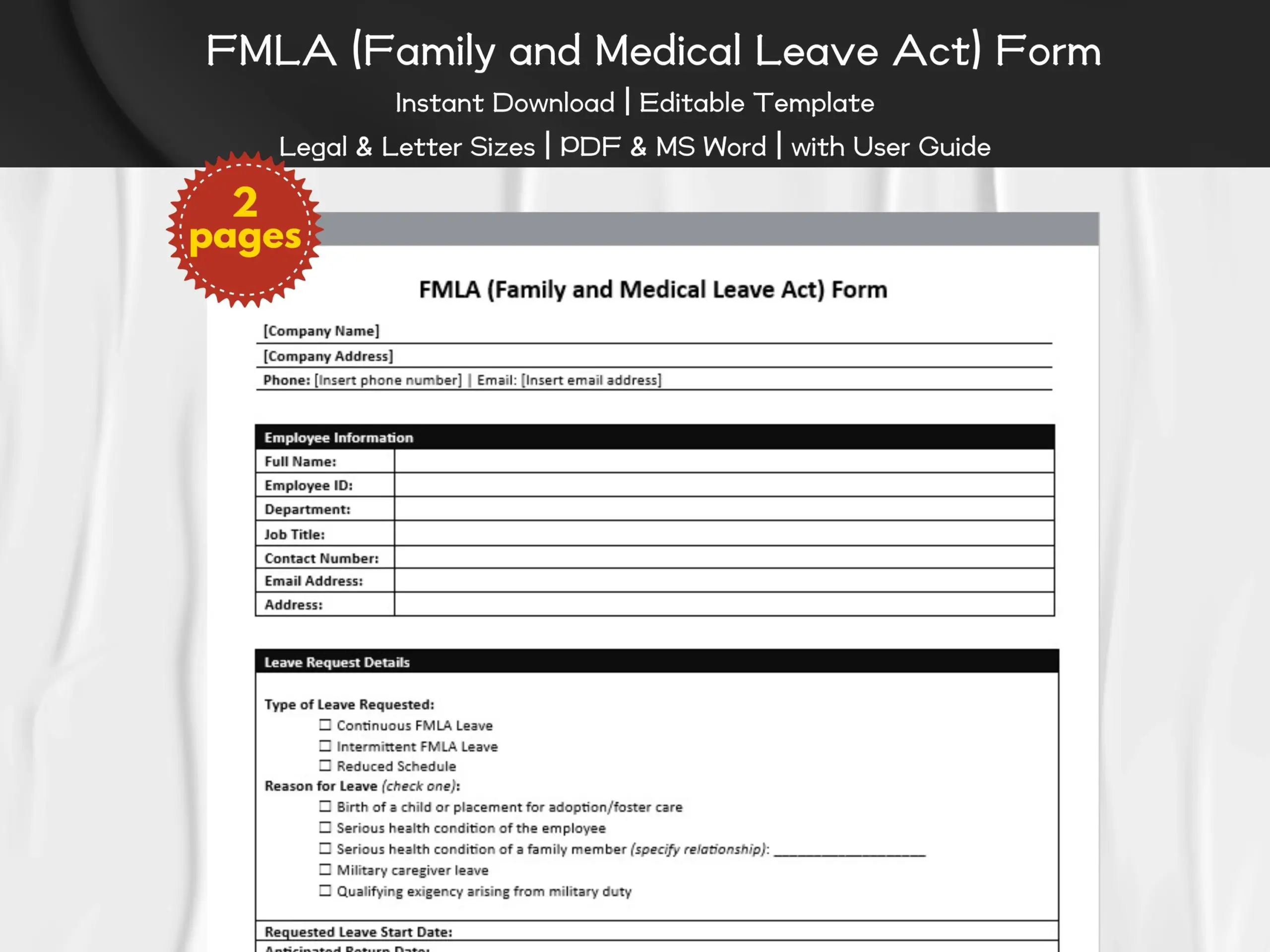 printable fmla forms for family member