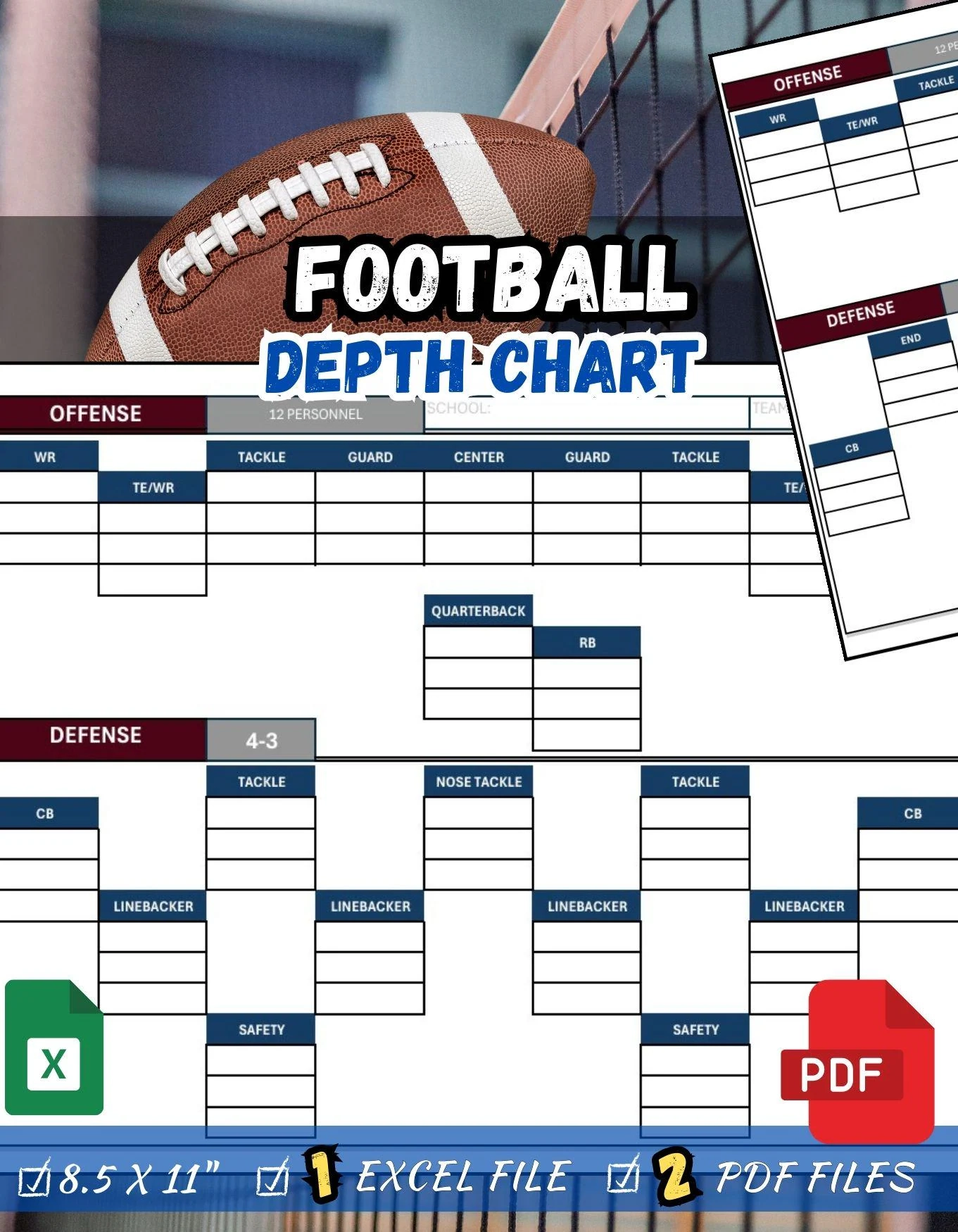 nfl depth charts printable pdf