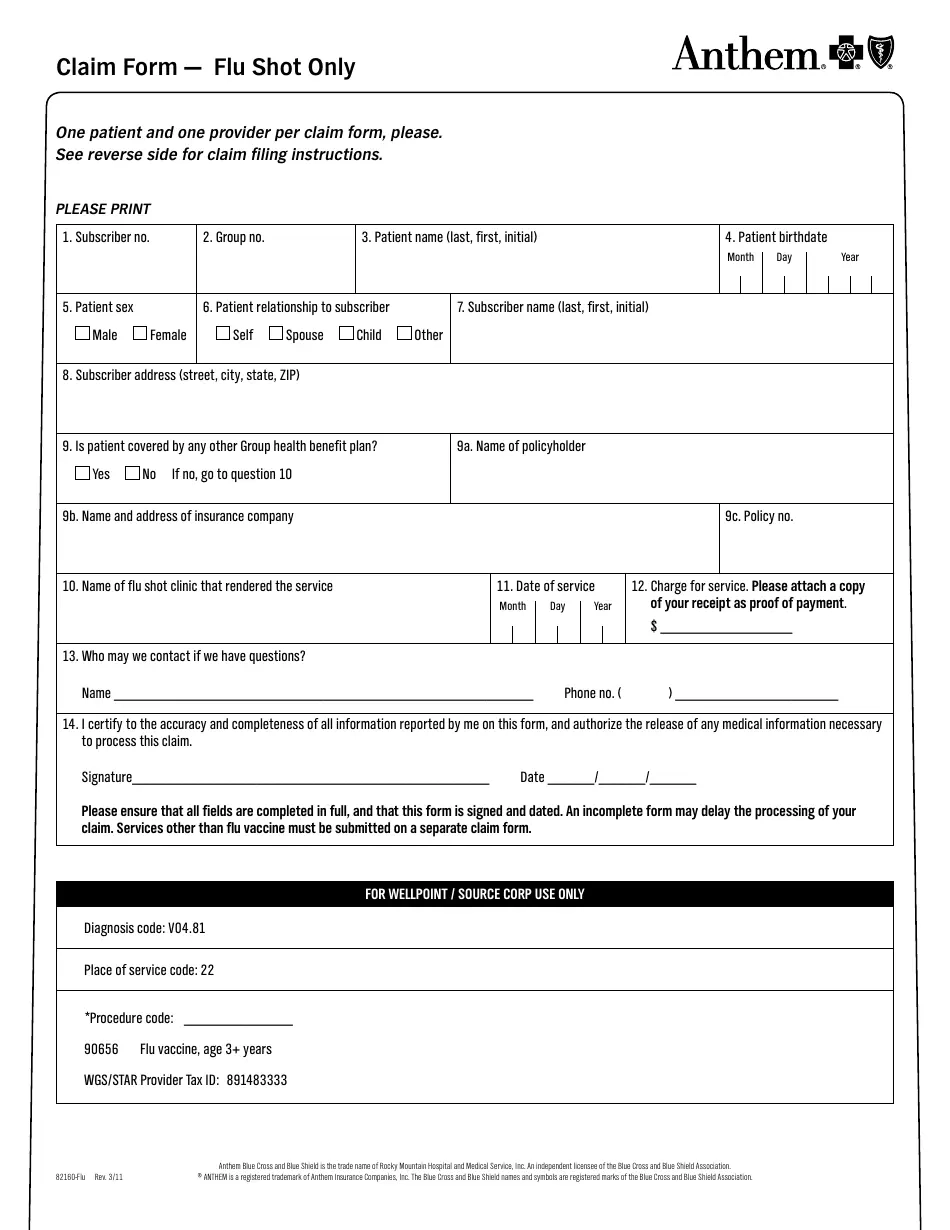 Form 82160 Flu Fill Out Sign Online And Download Printable PDF Templateroller