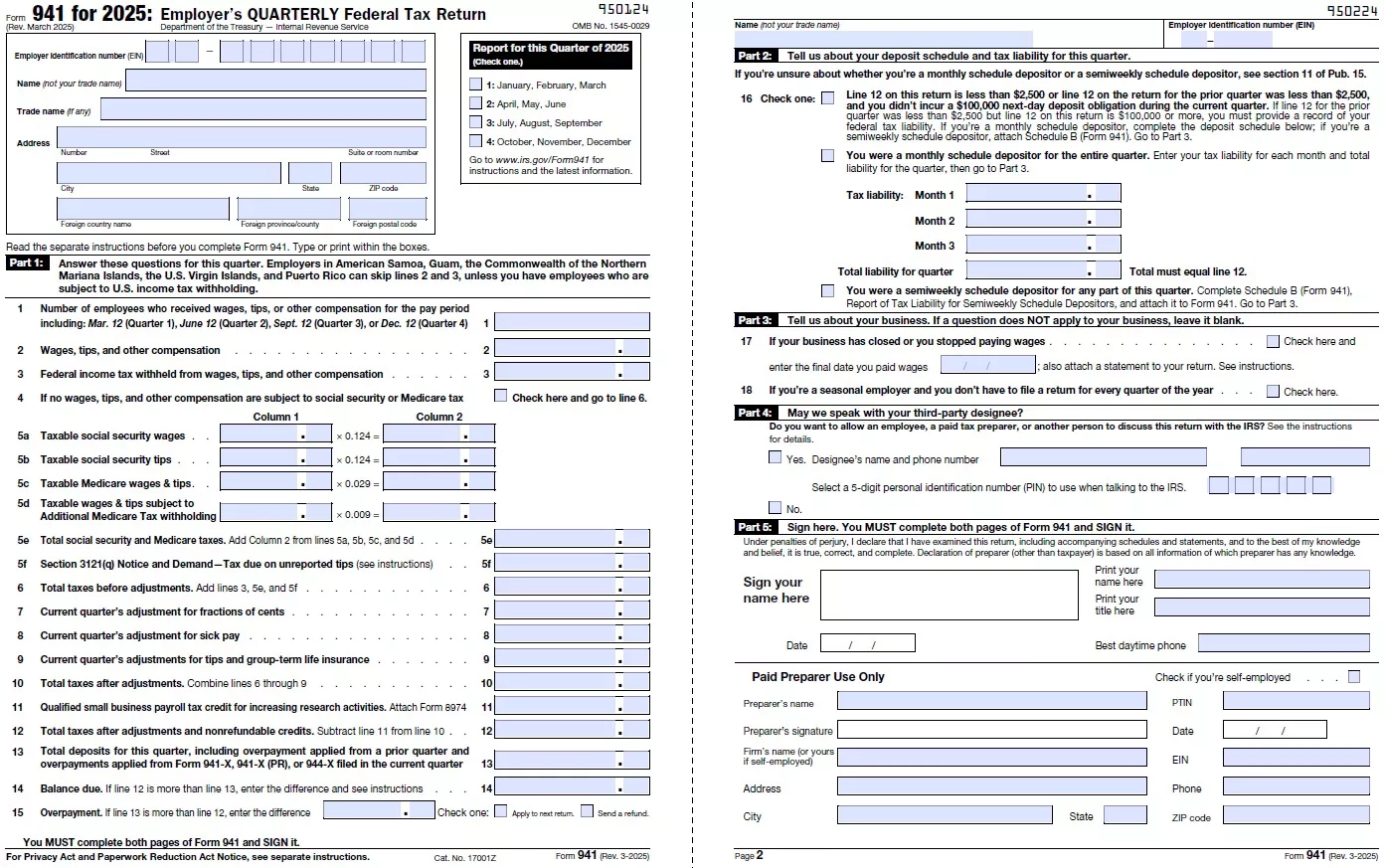 Form 941 Employer Filing Guide Paylocity