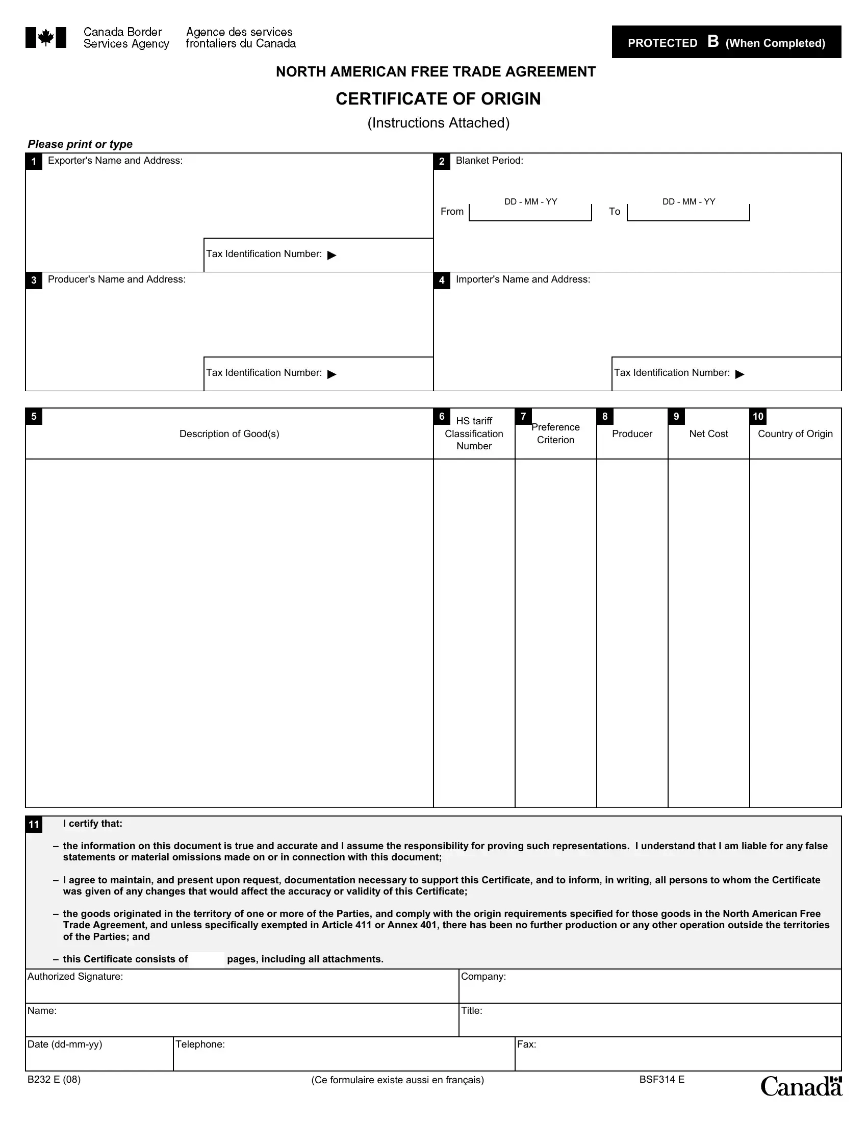 Form B232 E Fill Out Printable PDF Forms Online