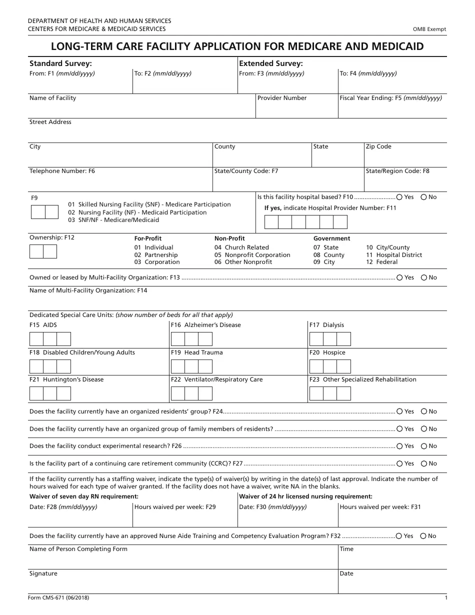 Form Cms 671 Printable Study Planner