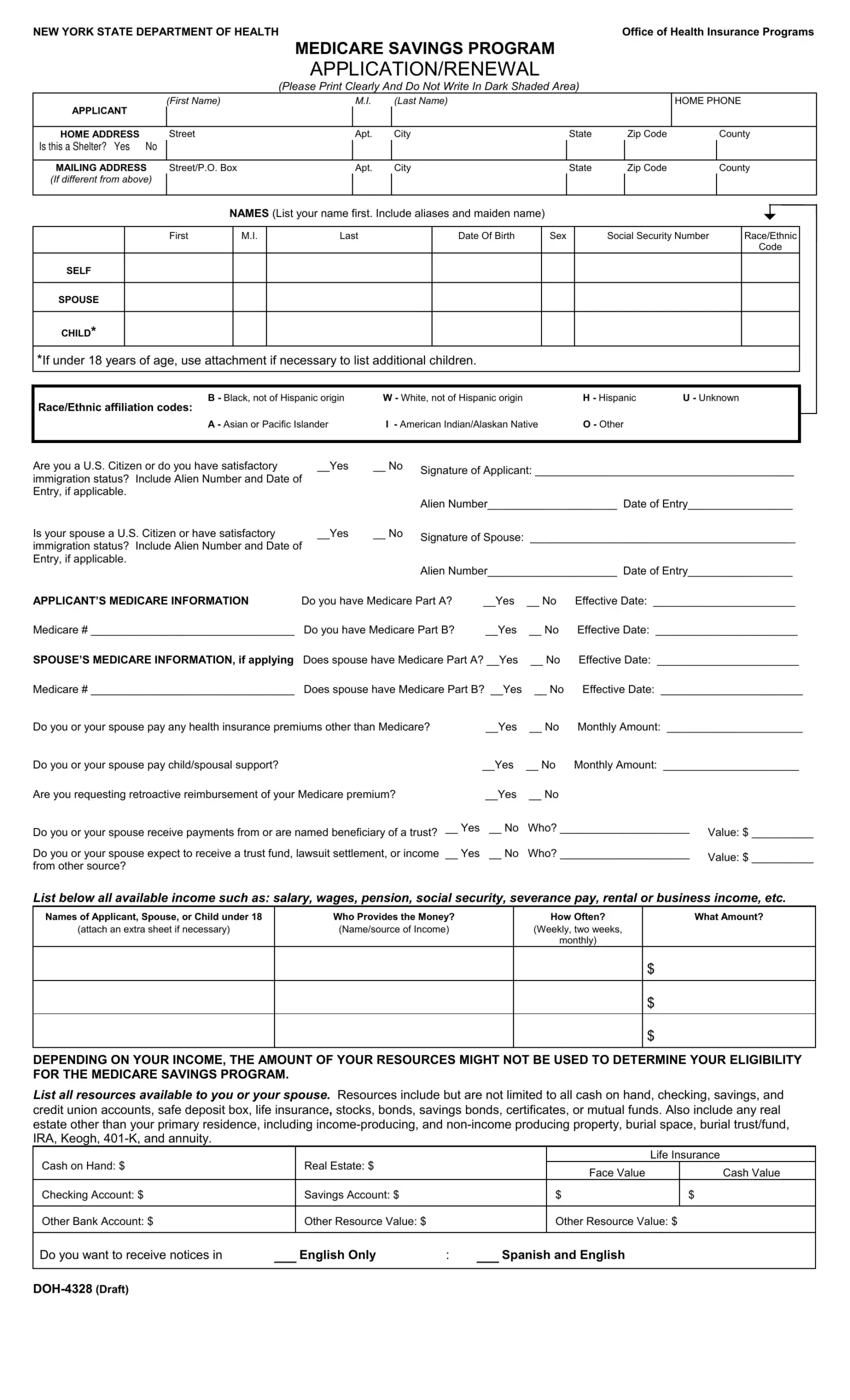 Form Doh 4328 Fill Out Printable PDF Forms Online