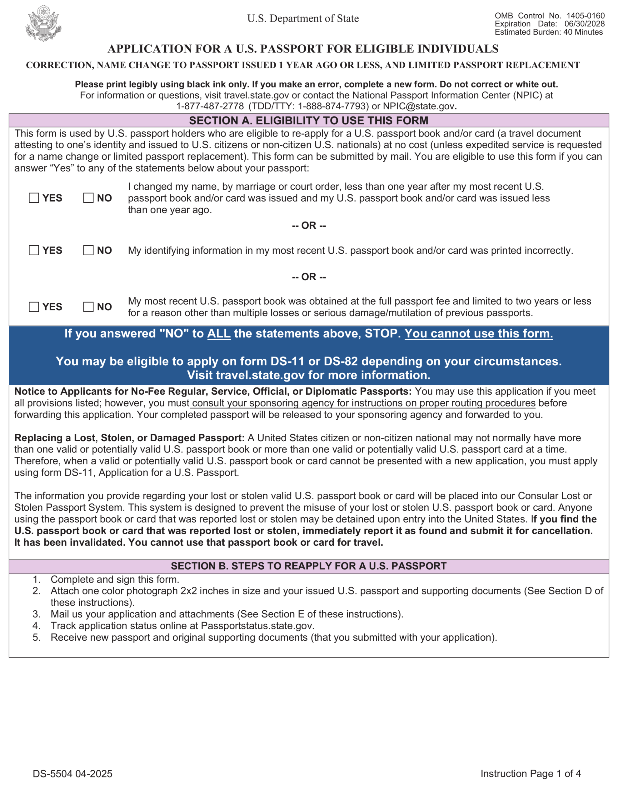 Form DS 5504 2025 2026 Fill Official Forms PDF Guru