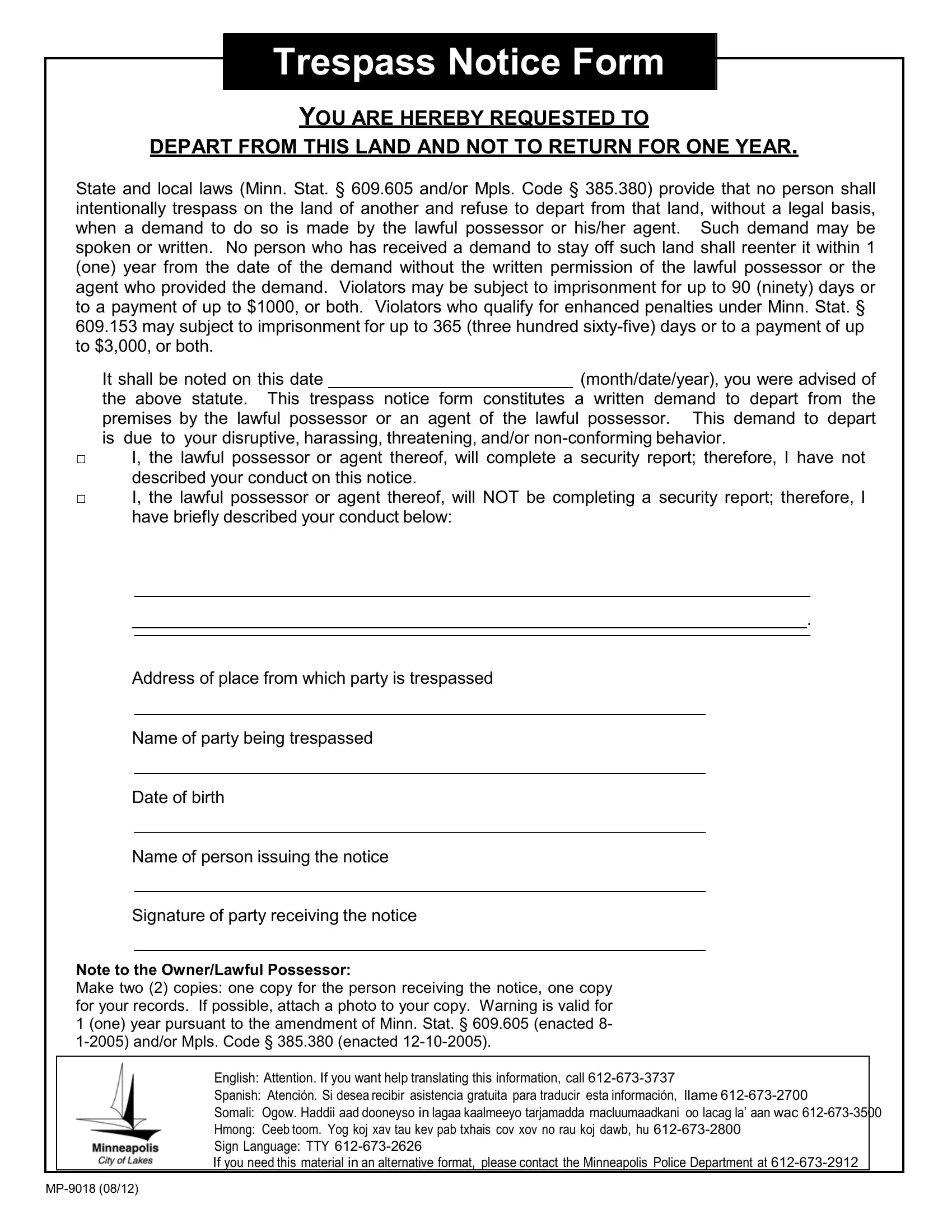 Form Mp 9018 Fill Out Printable PDF Forms Online
