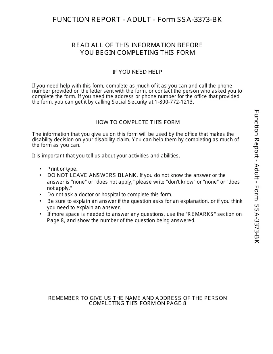 ssa 623 printable form