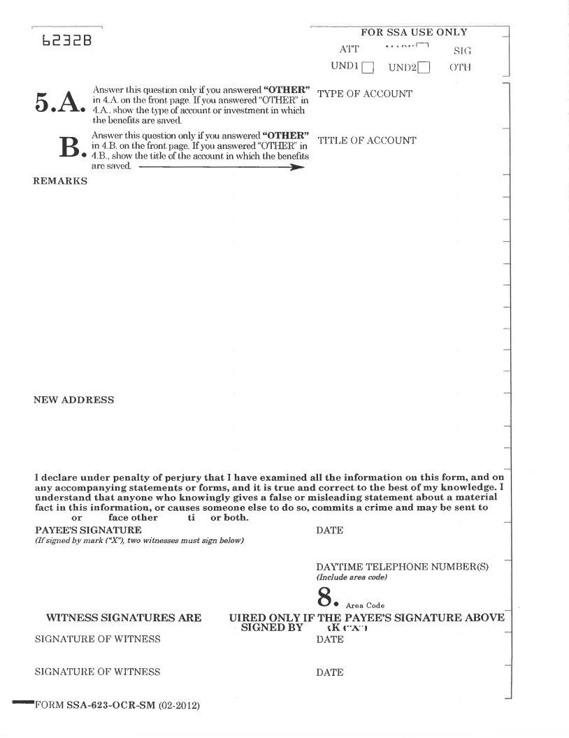 Form Ssa 6232 Fill Out Printable PDF Forms Online