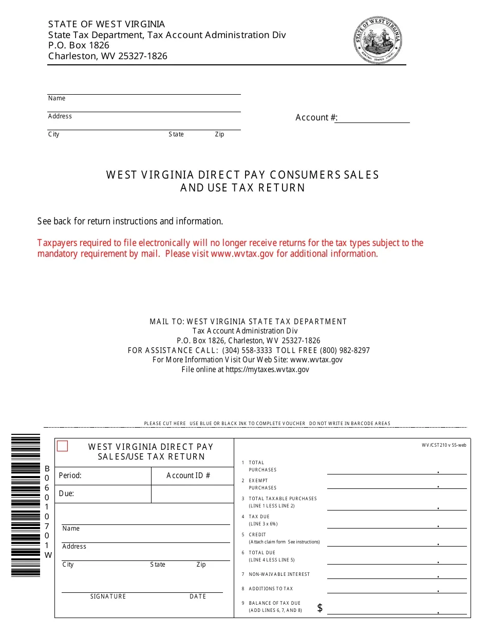 wv state tax forms printable