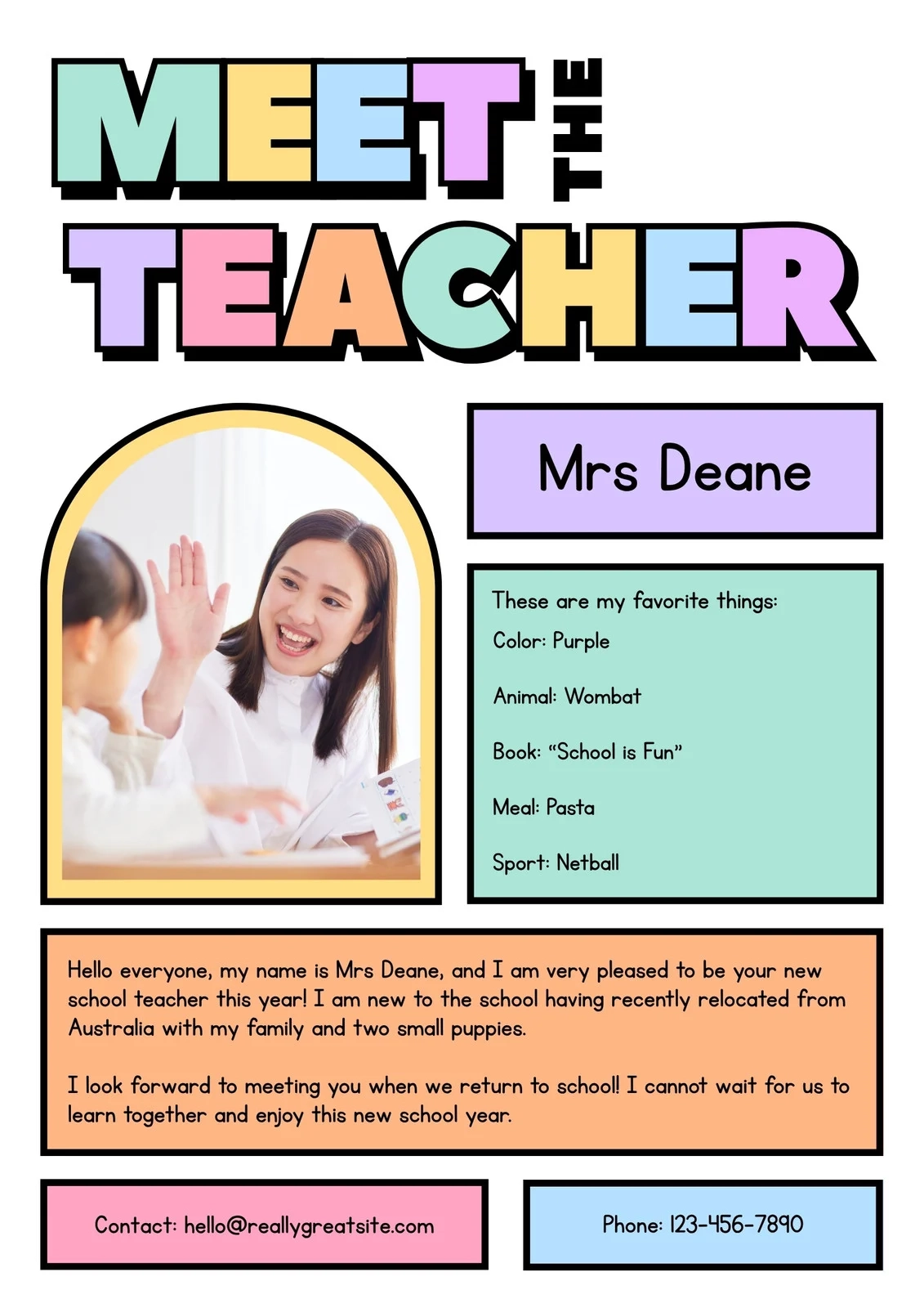 Free And Customizable Meet The Teacher Templates Canva