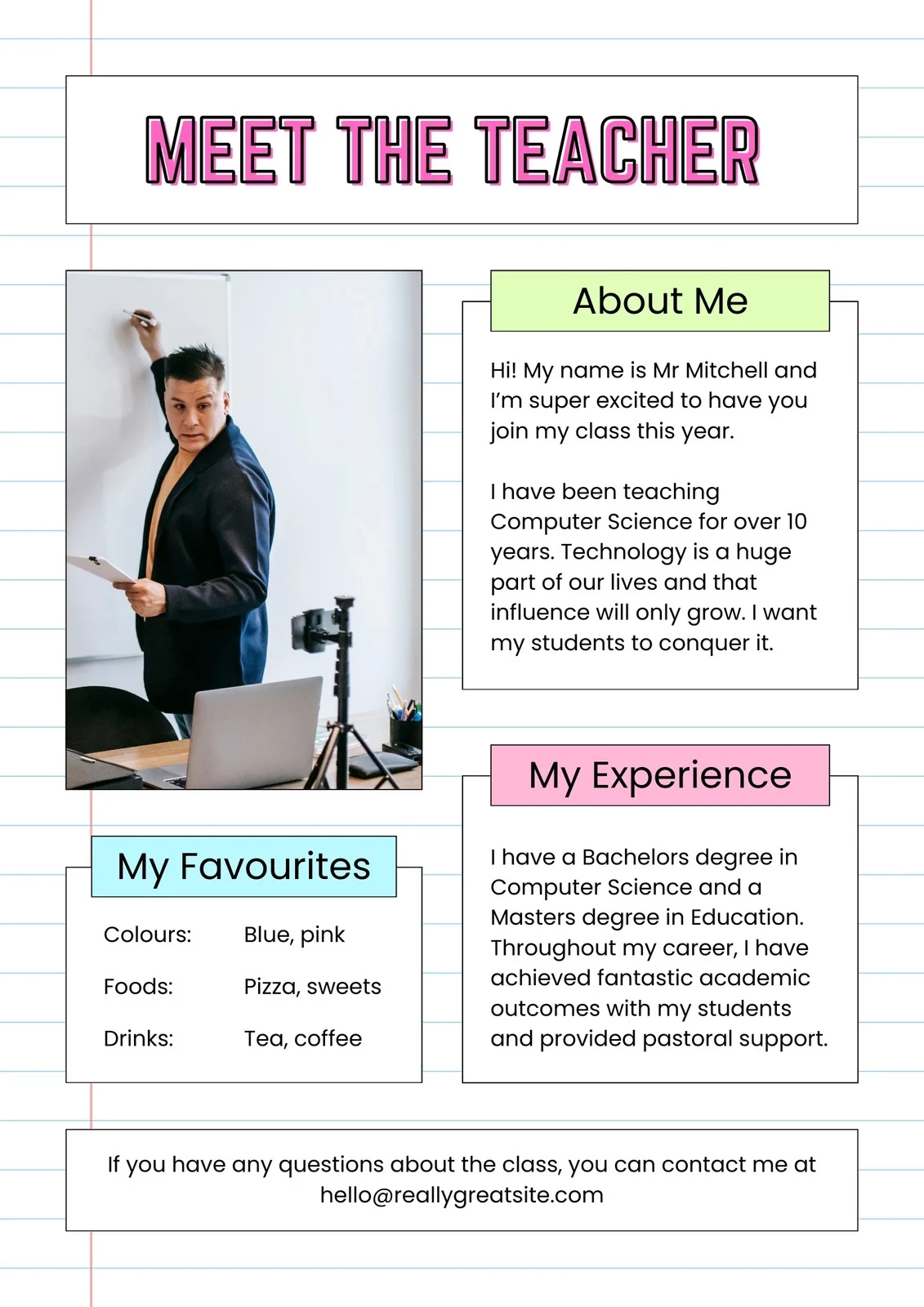 Free And Customizable Meet The Teacher Templates Canva