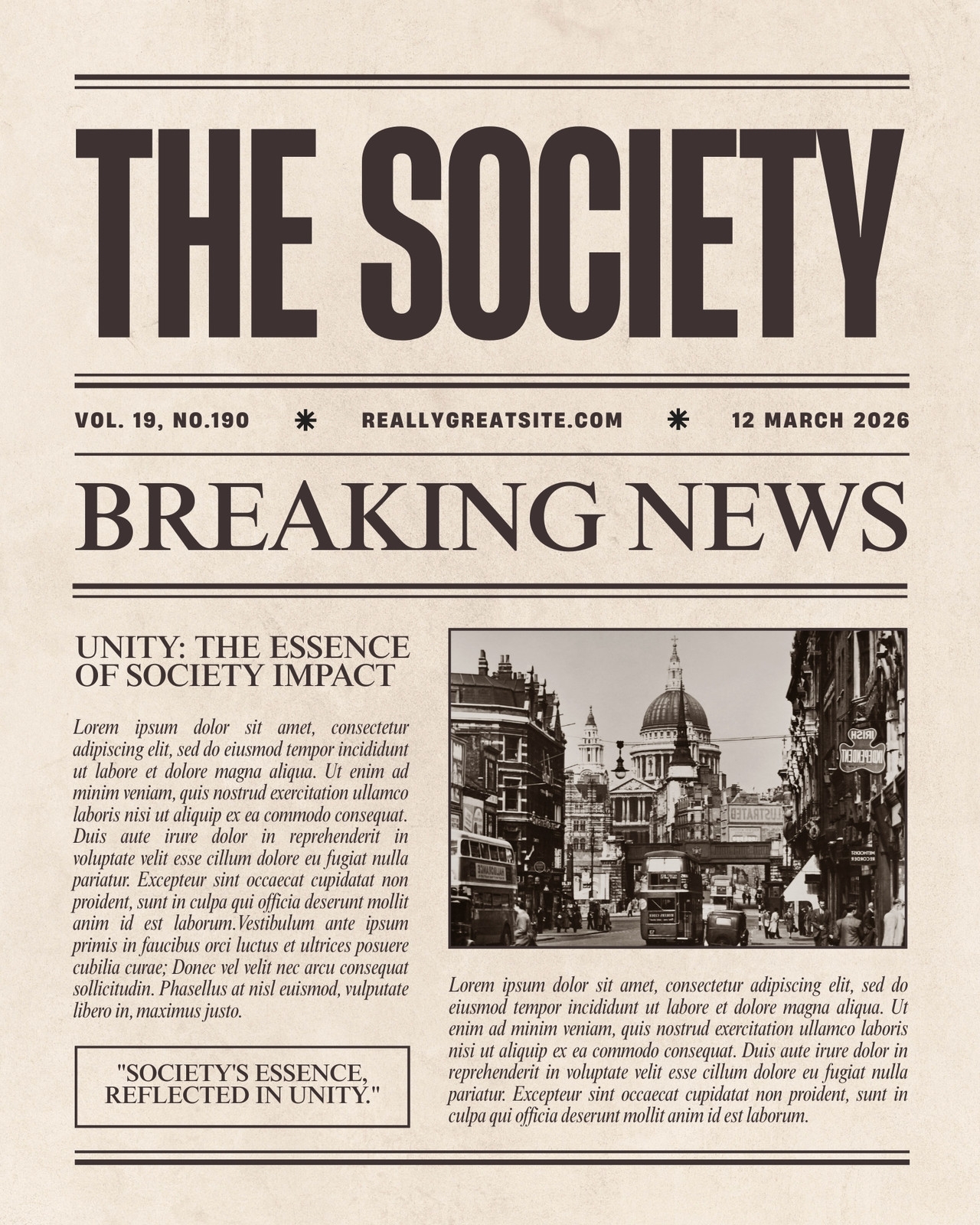 Free And Customizable Newspaper Templates