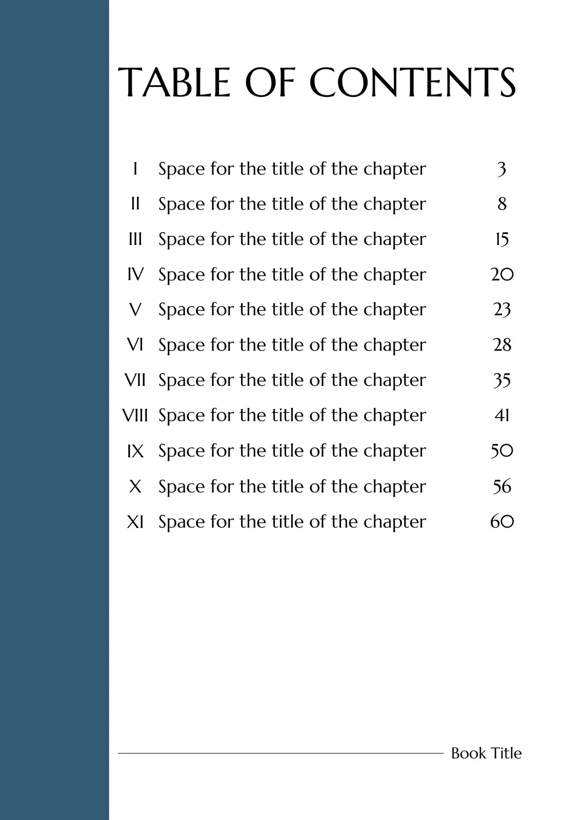 Free And Customizable Table Of Contents Templates Canva