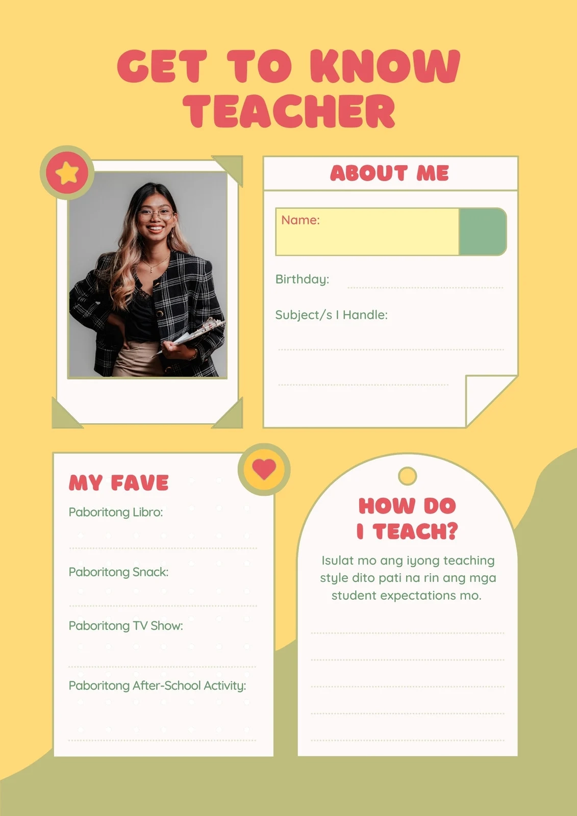 Free And Printable All About Me Worksheet Templates Canva
