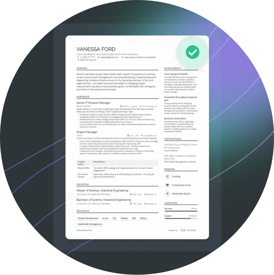 Free ATS Resume Scanner Scan Your Resume Enhancv