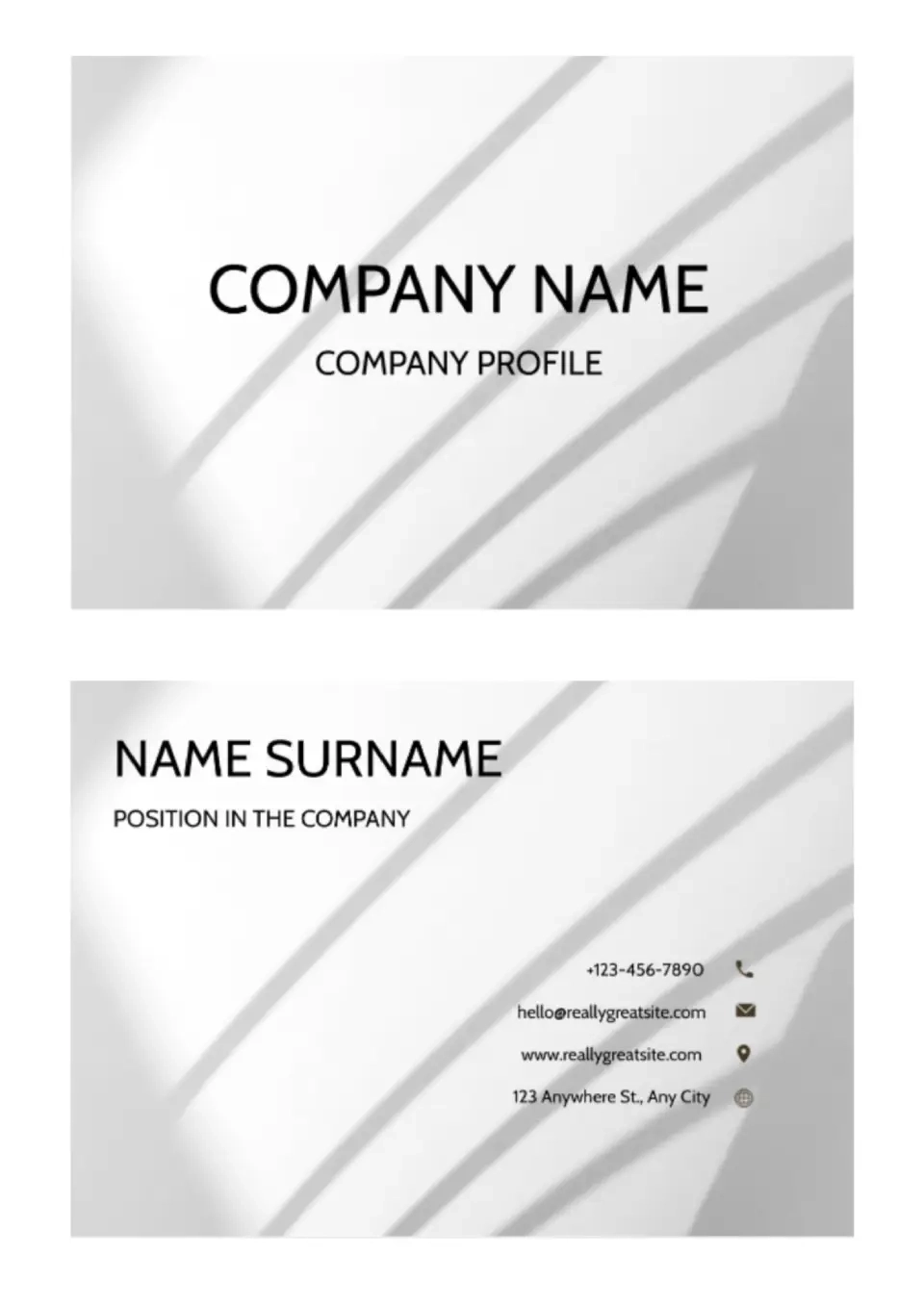business card template google docs