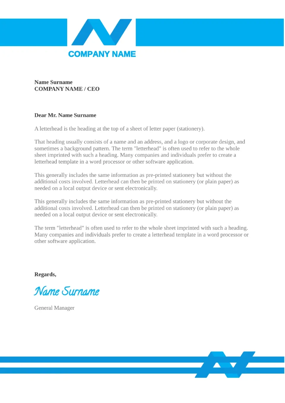 Free Business Letter Template For Google Docs