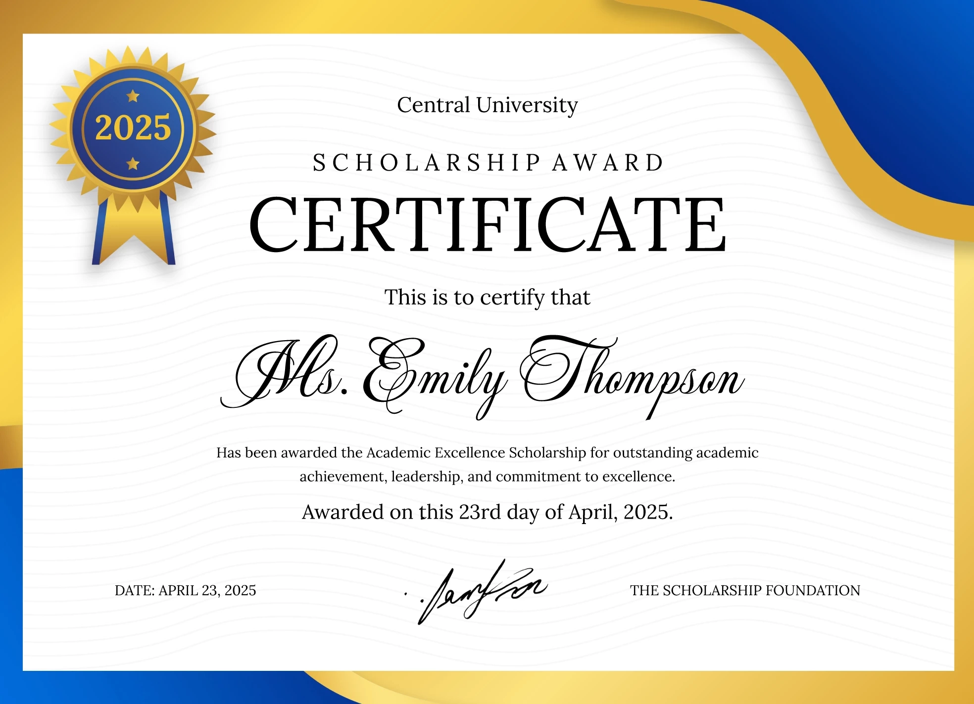 google docs award template