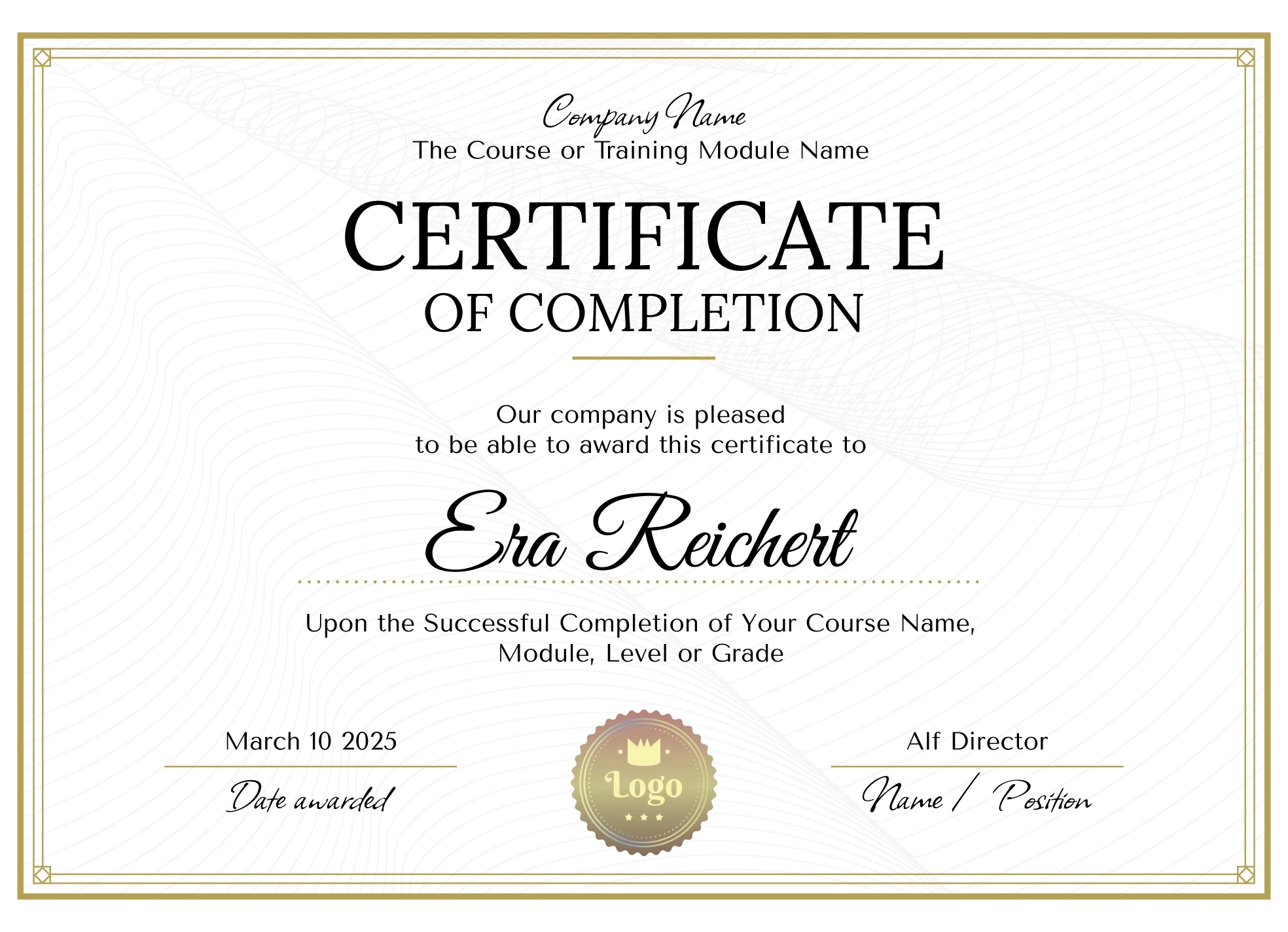 google docs certificate template