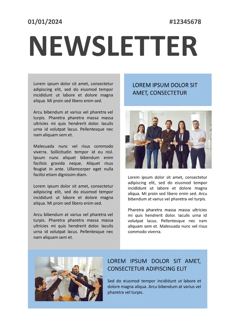 Free Company Newsletter Template For Google Docs