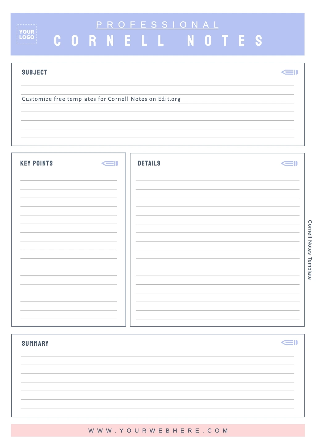 printable cornell notes template