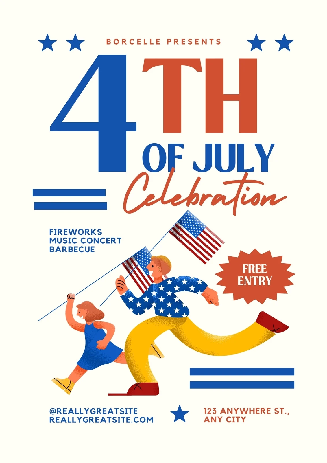 Free Custom Printable 4th Of July Flyer Templates Canva
