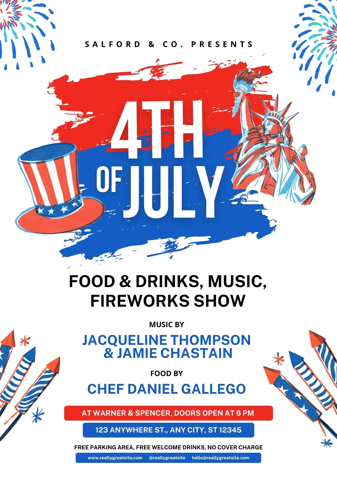 Free Custom Printable 4th Of July Flyer Templates Canva