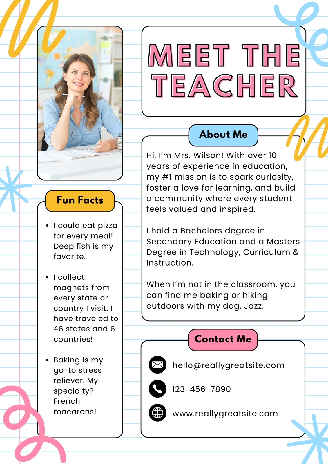 Free Custom Printable Meet The Student teacher Templates Canva