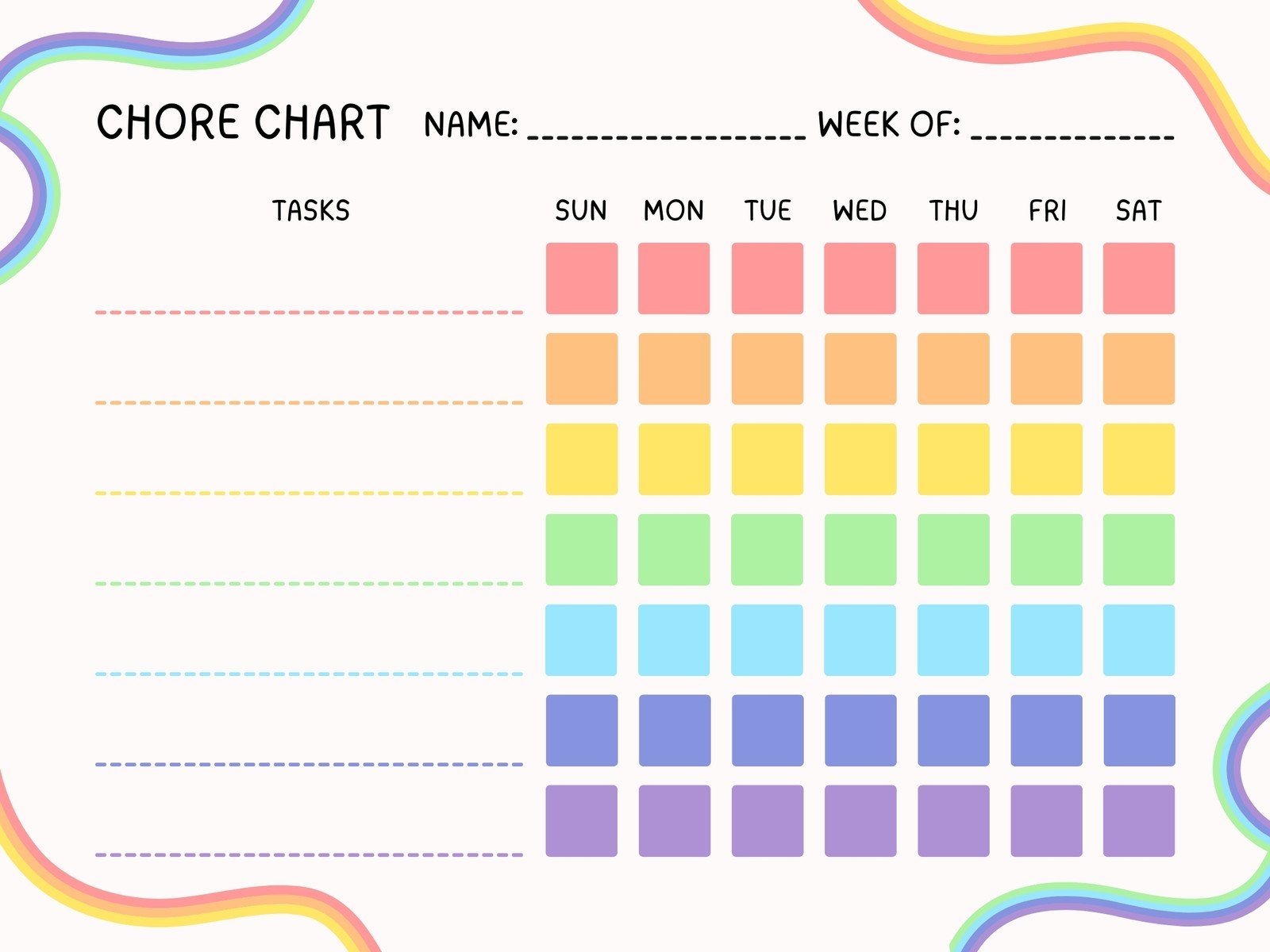 chore charts free printable