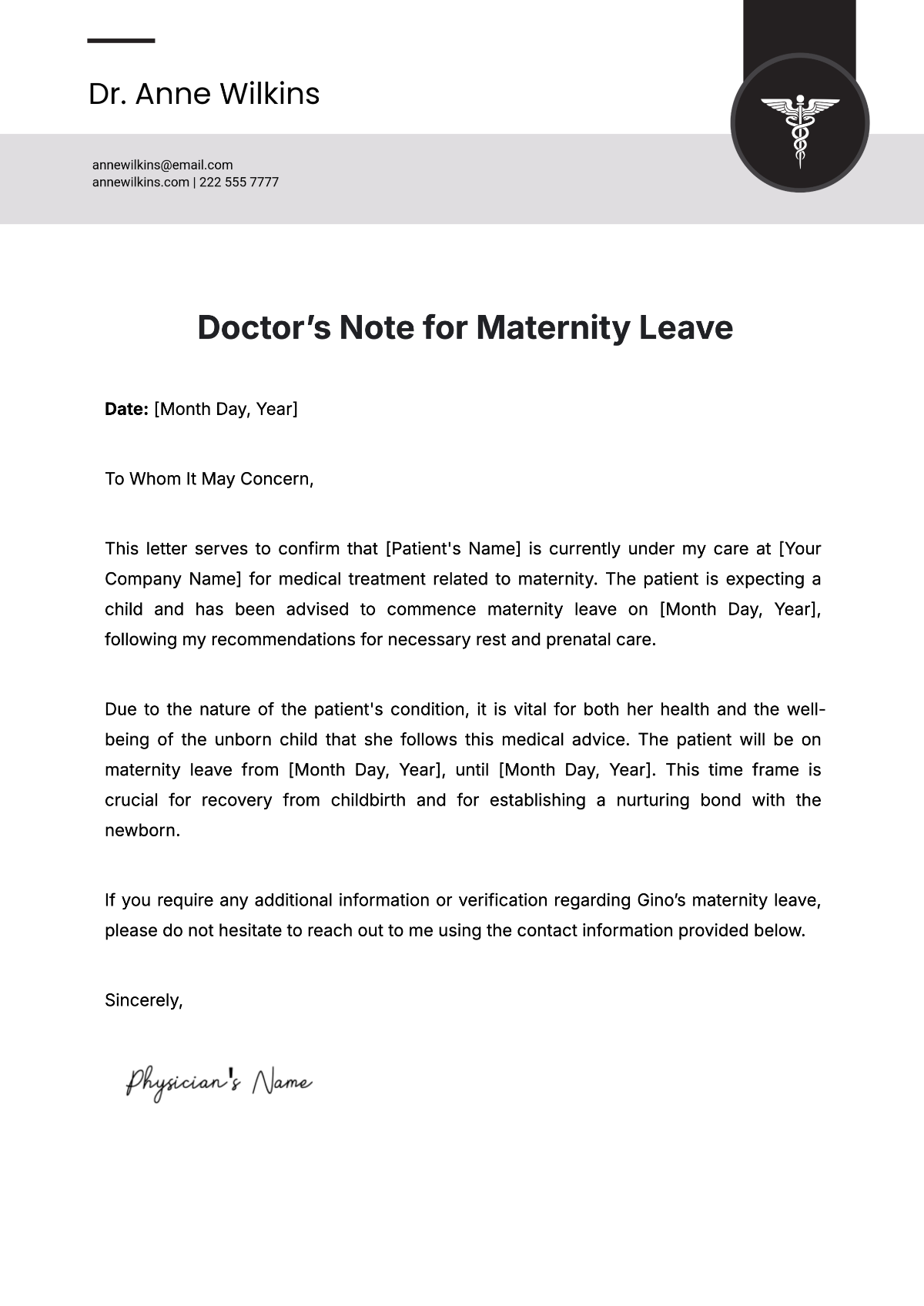 Free Doctor Note Templates To Edit Online