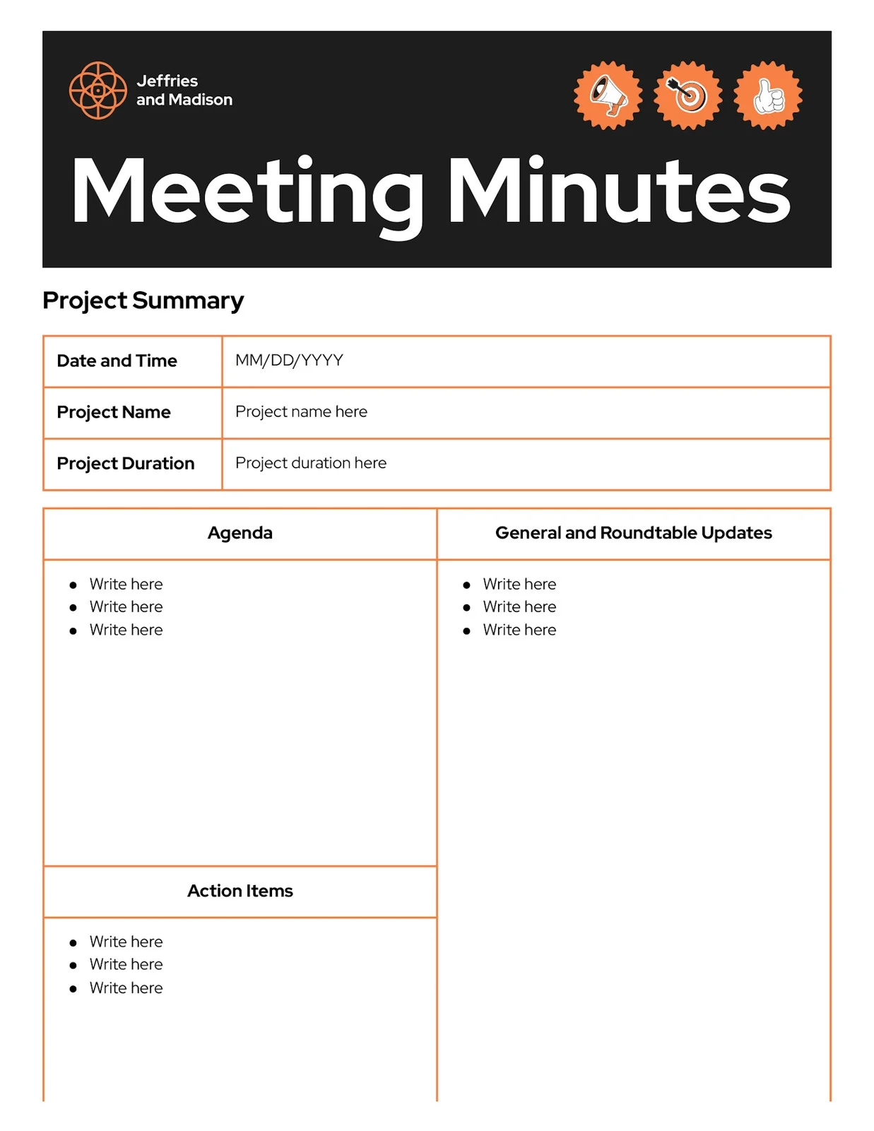 Free Editable Printable Meeting Minutes Templates Canva