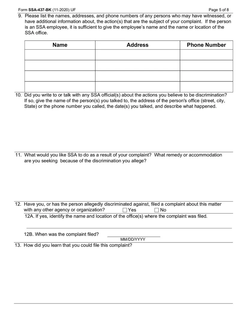 ssa 11 bk printable form