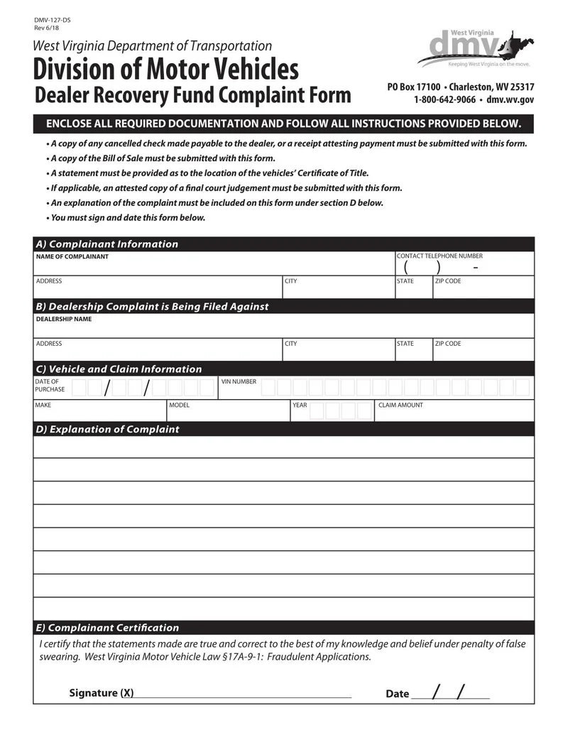 dmv printable forms