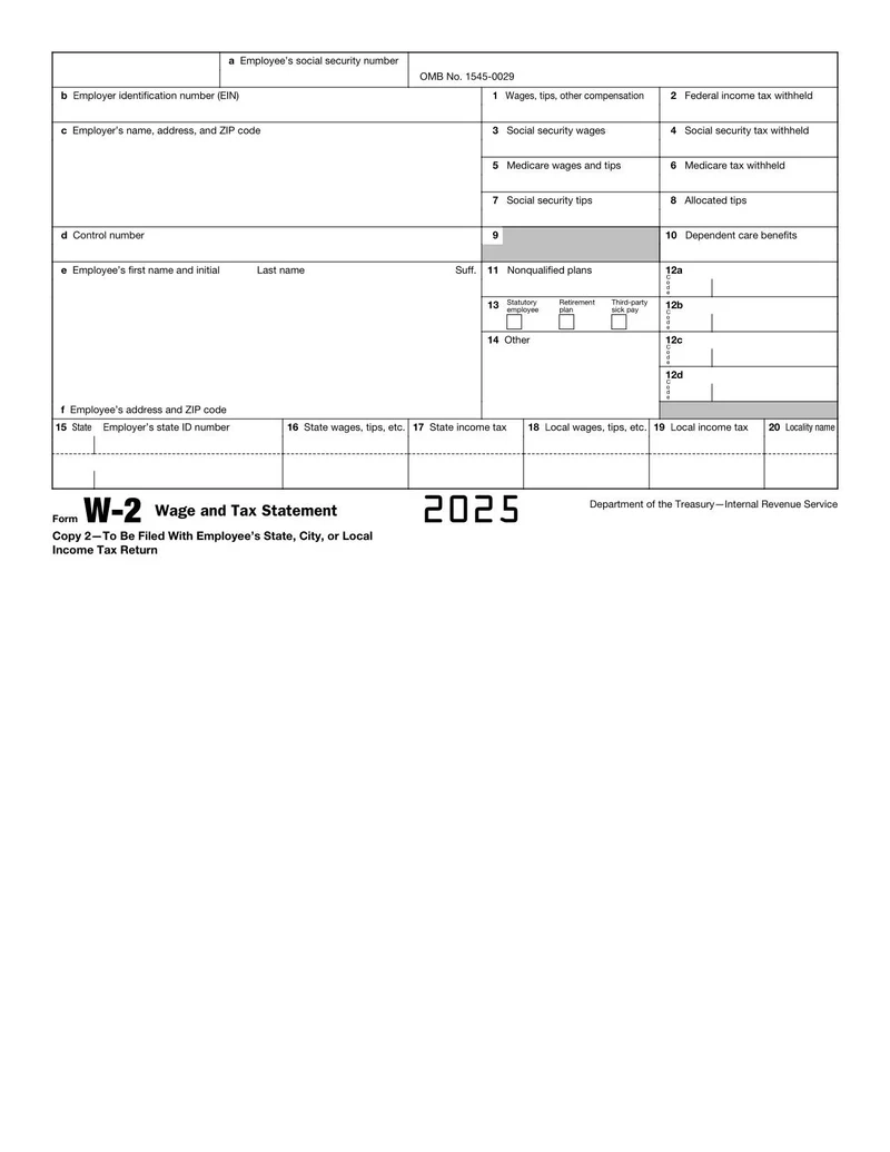 w2 form printable 2025