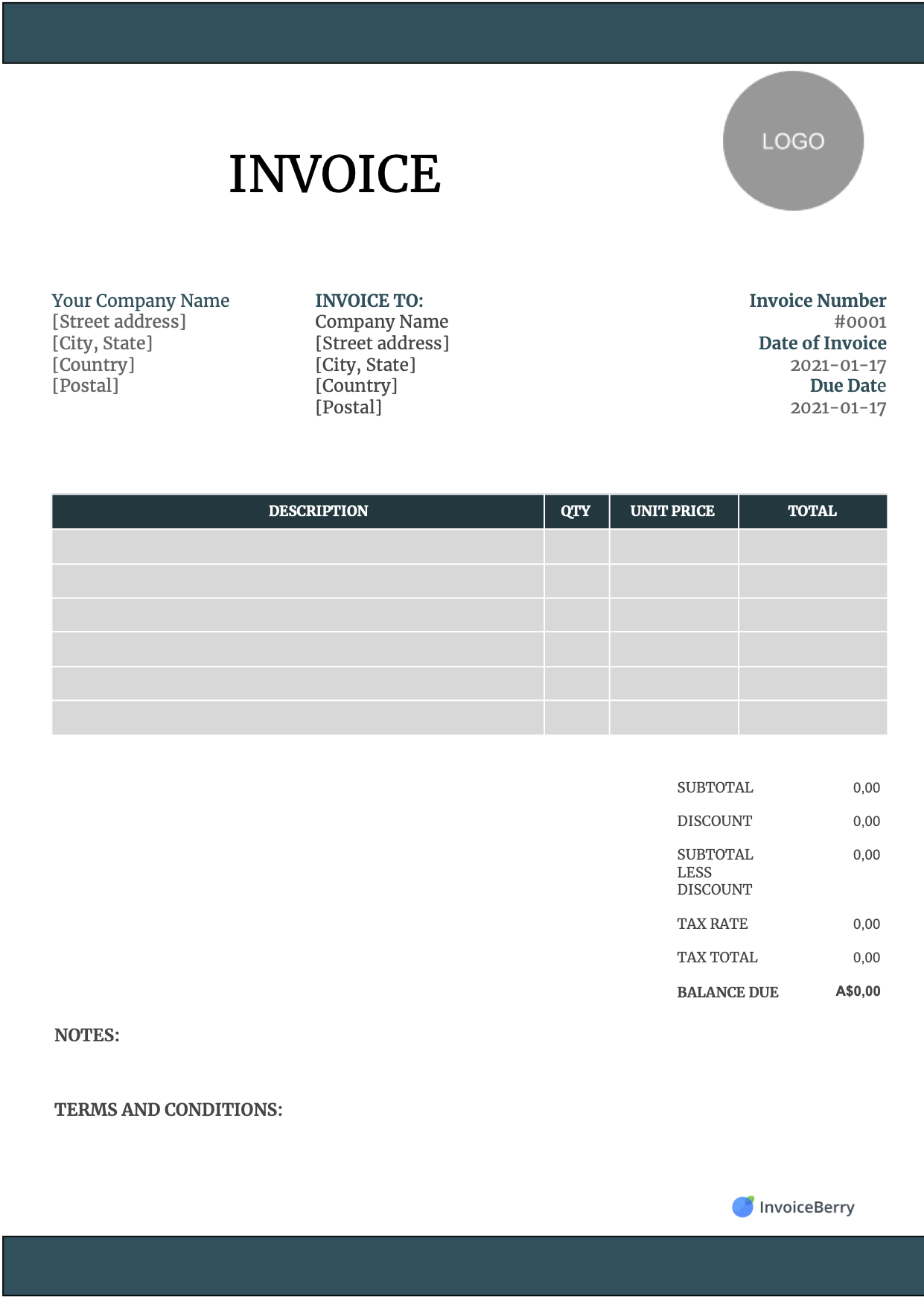 receipt google doc template