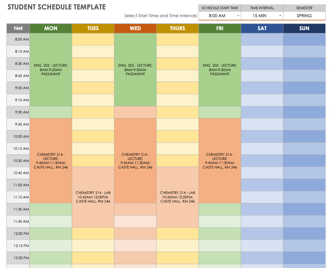 Free Google Sheets Schedule Templates Smartsheet