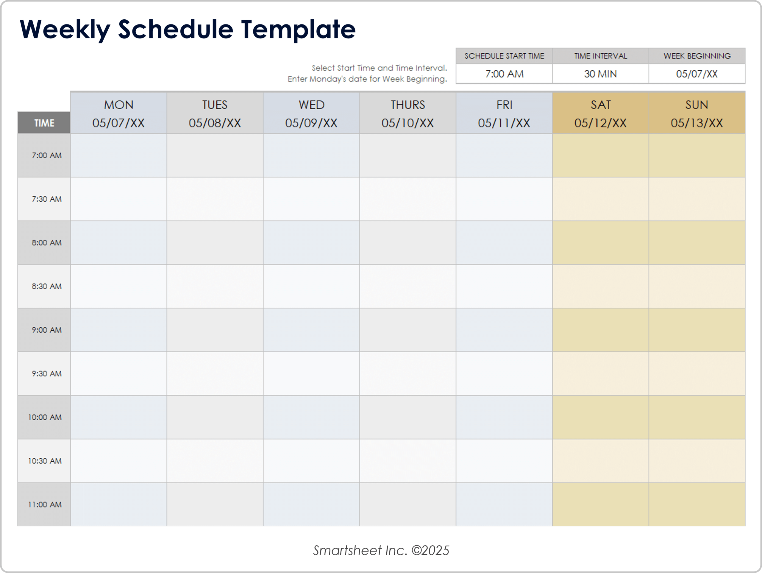 Free Google Sheets Schedule Templates Smartsheet