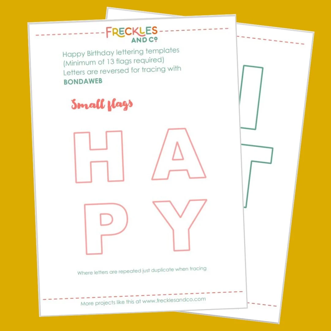 FREE Happy Birthday Applique Letter Templates Freckles And Co