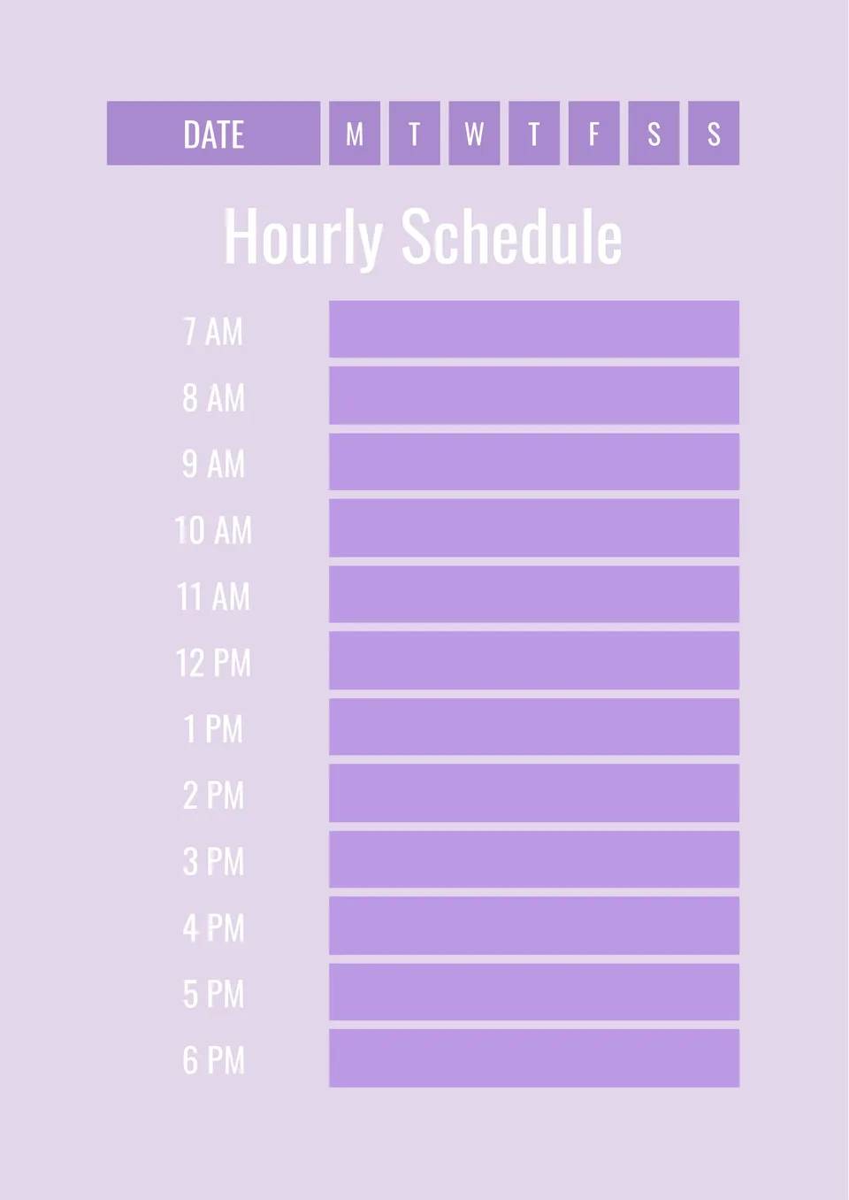google docs schedule template