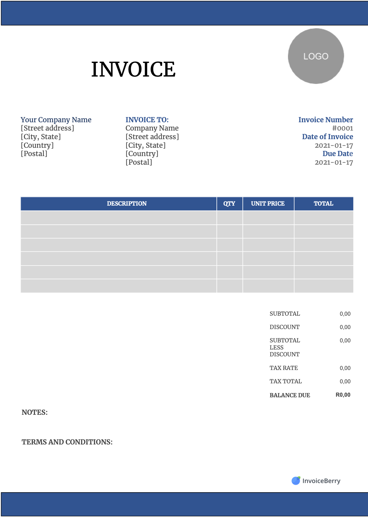 free invoice forms printable