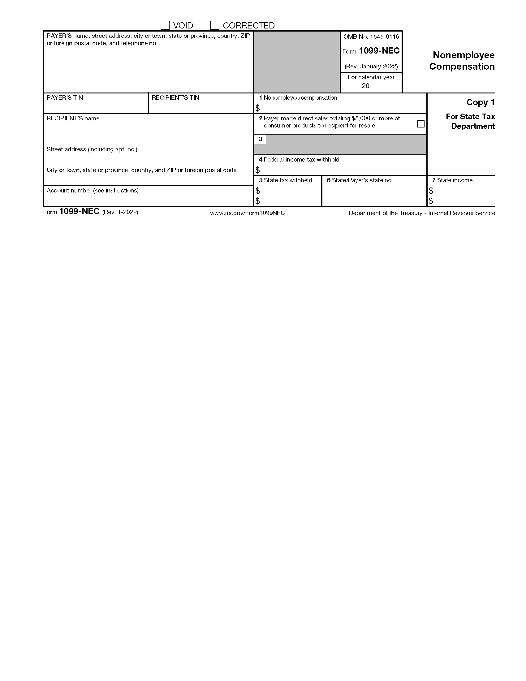 free printable irs forms
